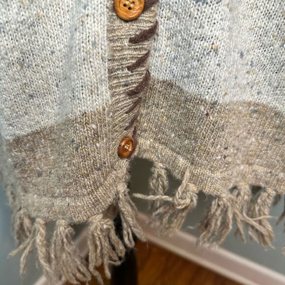 Vintage Westbound Wool Blend Brown Tan Tasseled Sweater Vest  Boho Western Charm - Picture 4 of 8